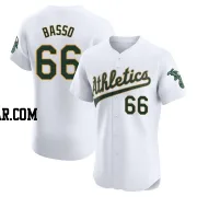 Brady Basso Men's Oakland Athletics White Elite Home Jersey