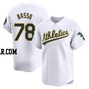 Brady Basso Men's Oakland Athletics White Limited Home Jersey