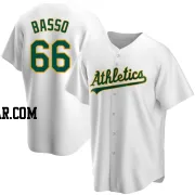 Brady Basso Men's Oakland Athletics White Replica Home Jersey