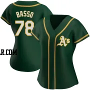 Brady Basso Women's Oakland Athletics Green Authentic Alternate Jersey