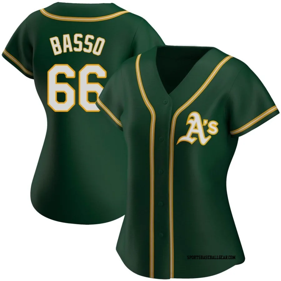 Brady Basso Women's Oakland Athletics Green Authentic Alternate Jersey