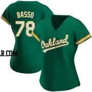 Brady Basso Women's Oakland Athletics Green Authentic Kelly Alternate Jersey