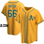 Brady Basso Youth Oakland Athletics Gold Replica Alternate Jersey