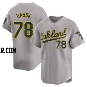 Brady Basso Youth Oakland Athletics Gray Limited Away Jersey