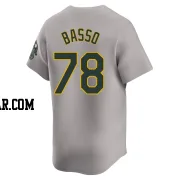 Brady Basso Youth Oakland Athletics Gray Limited Away Jersey