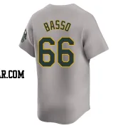 Brady Basso Youth Oakland Athletics Gray Limited Away Jersey