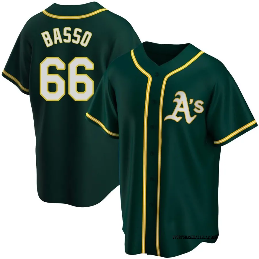 Brady Basso Youth Oakland Athletics Green Replica Alternate Jersey