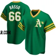 Brady Basso Youth Oakland Athletics Green Replica R Kelly Road Cooperstown Collection Jersey