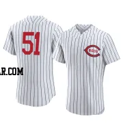 Brady Singer Men's Cincinnati Reds White Authentic 2022 Field Of Dreams Jersey