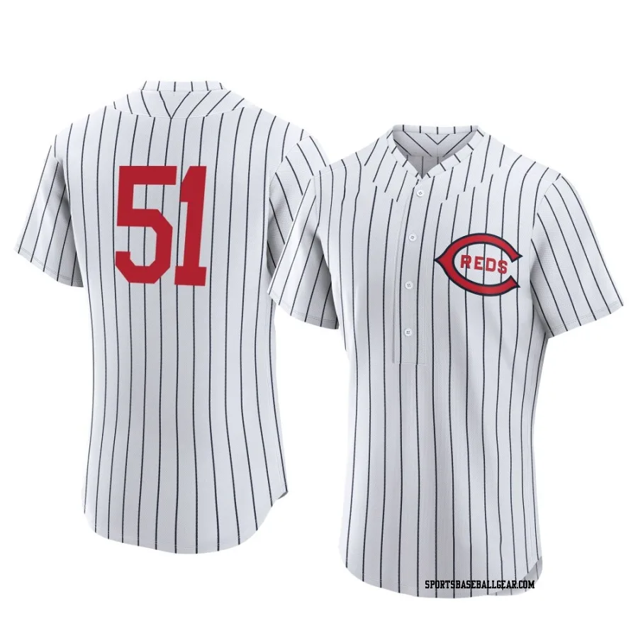 Brady Singer Men's Cincinnati Reds White Authentic 2022 Field Of Dreams Jersey