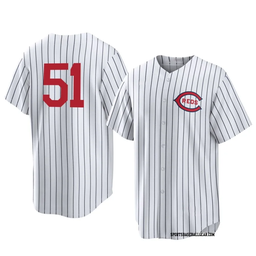 Brady Singer Men's Cincinnati Reds White Replica 2022 Field Of Dreams Jersey