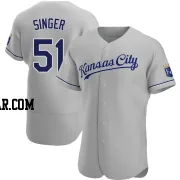 Brady Singer Men's Kansas City Royals Gray Authentic Road Jersey