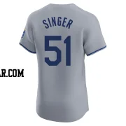 Brady Singer Men's Kansas City Royals Gray Elite Road Jersey