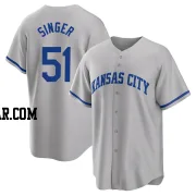 Brady Singer Men's Kansas City Royals Gray Replica 2022 Road Jersey