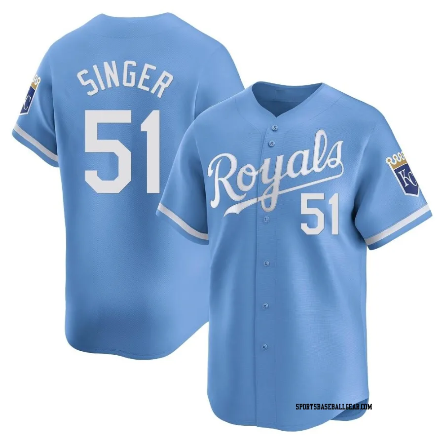 Brady Singer Men's Kansas City Royals Light Blue Limited Alternate Jersey