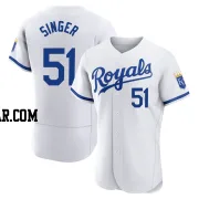 Brady Singer Men's Kansas City Royals White Authentic 2022 Home Jersey