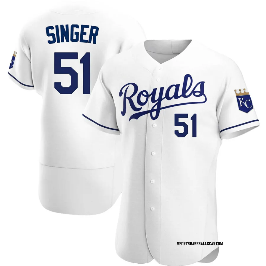 Brady Singer Men's Kansas City Royals White Authentic Home Jersey