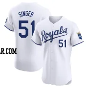 Brady Singer Men's Kansas City Royals White Elite Home Jersey