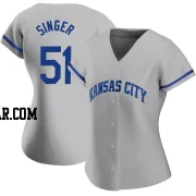 Brady Singer Women's Kansas City Royals Gray Authentic 2022 Road Jersey