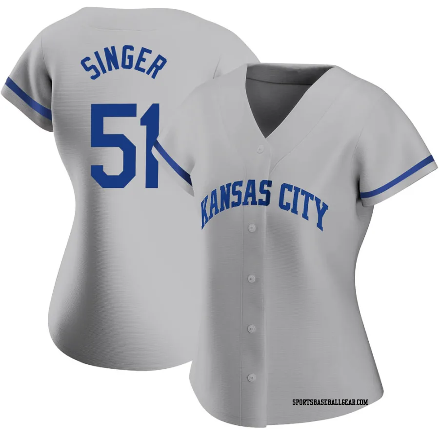 Brady Singer Women's Kansas City Royals Gray Authentic 2022 Road Jersey