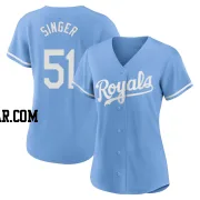 Brady Singer Women's Kansas City Royals Light Blue Authentic 2022 Alternate Jersey