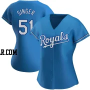 Brady Singer Women's Kansas City Royals Light Blue Authentic Alternate Jersey