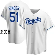 Brady Singer Youth Kansas City Royals White Replica Home Jersey