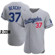 Brandon Beachy Men's Los Angeles Dodgers Gray Authentic Away Jersey