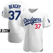 Brandon Beachy Men's Los Angeles Dodgers White Authentic Home Jersey