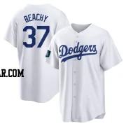 Brandon Beachy Men's Los Angeles Dodgers White Replica 2024 World Tour Seoul Series Home Jersey