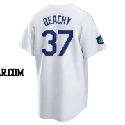 Brandon Beachy Men's Los Angeles Dodgers White Replica 2024 World Tour Seoul Series Home Jersey