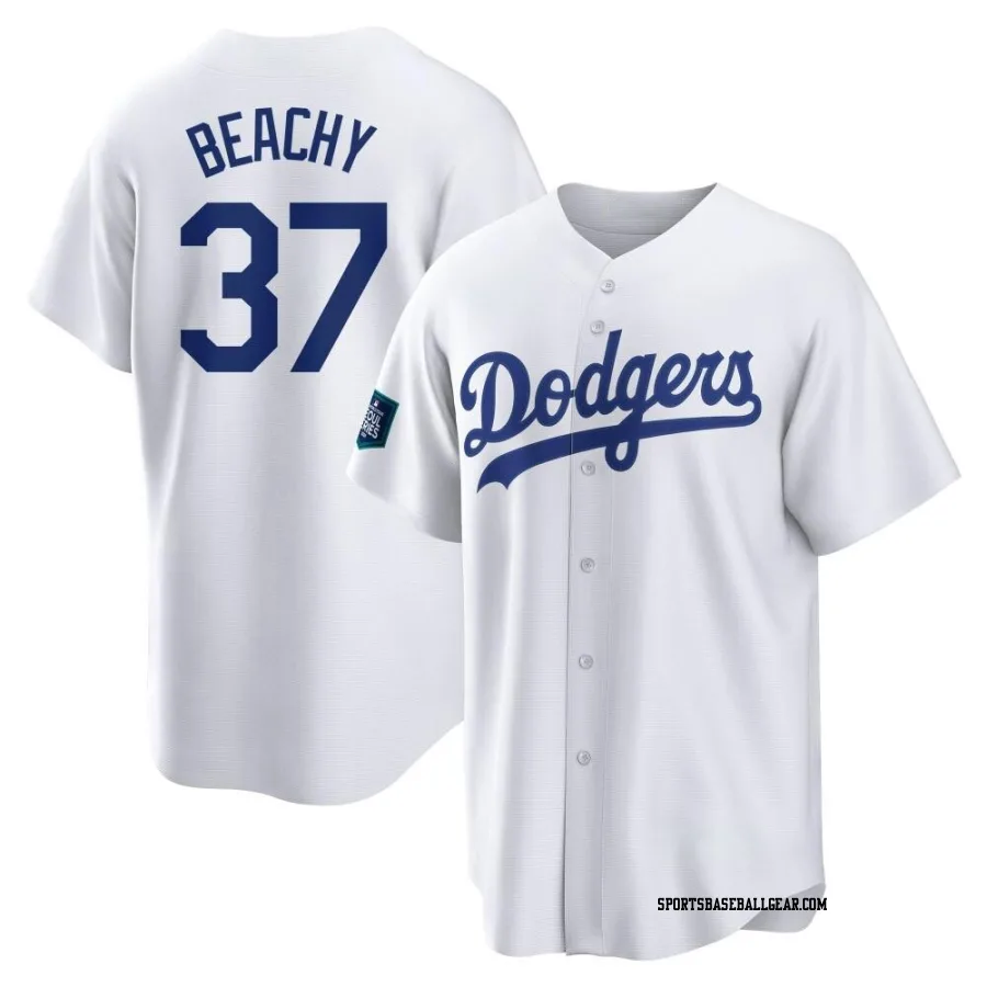 Brandon Beachy Men's Los Angeles Dodgers White Replica 2024 World Tour Seoul Series Home Jersey