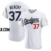 Brandon Beachy Men's Los Angeles Dodgers White/Gold Authentic 2021 Gold Program Player Jersey