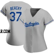 Brandon Beachy Women's Los Angeles Dodgers Gray Replica Road Jersey