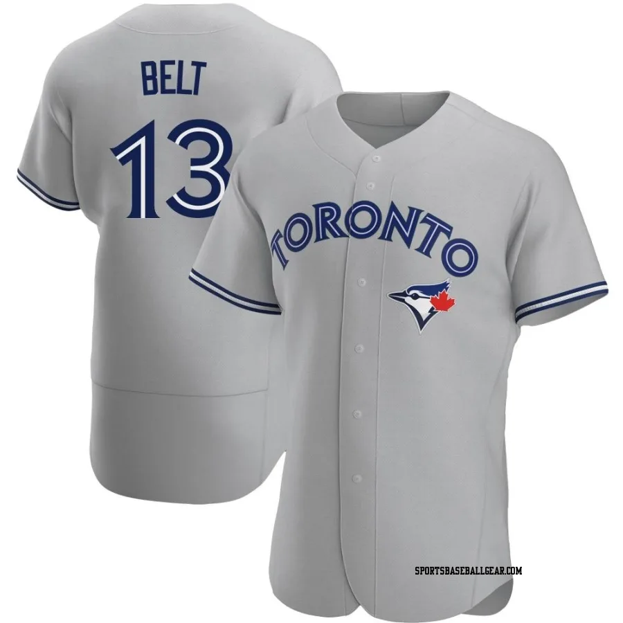 Brandon Belt Men's Toronto Blue Jays Gray Authentic Road Jersey