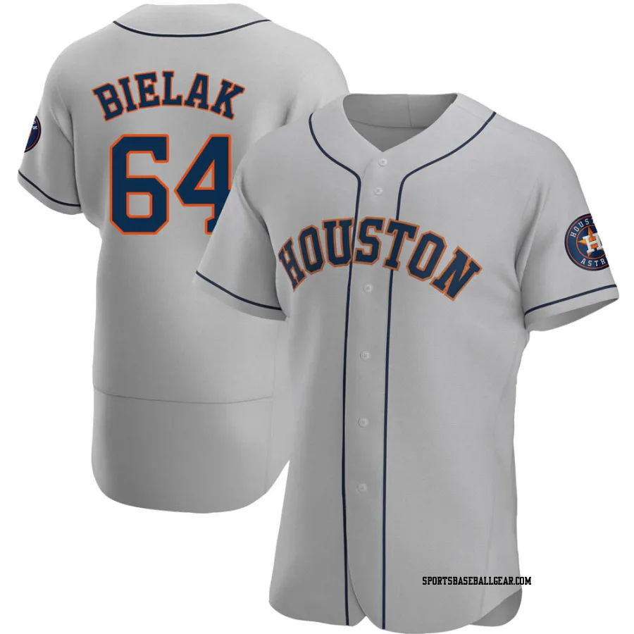 Brandon Bielak Men's Houston Astros Gray Authentic Road Jersey