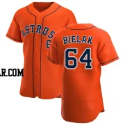 Brandon Bielak Men's Houston Astros Orange Authentic Alternate Jersey