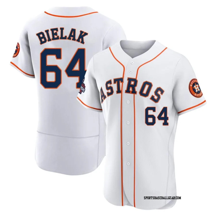 Brandon Bielak Men's Houston Astros White Authentic 2022 World Series Champions Home Jersey