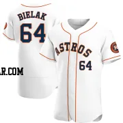 Brandon Bielak Men's Houston Astros White Authentic Home Jersey