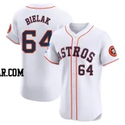 Brandon Bielak Men's Houston Astros White Elite Home Patch Jersey