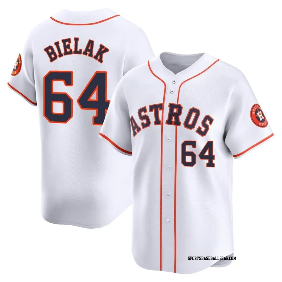 Brandon Bielak Men's Houston Astros White Limited Home Jersey