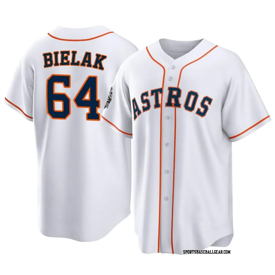 Brandon Bielak Men's Houston Astros White Replica 2022 World Series Home Jersey