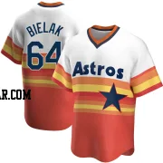 Brandon Bielak Men's Houston Astros White Replica Home Cooperstown Collection Jersey