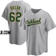 Brandon Bielak Men's Oakland Athletics Gray Replica Road Jersey