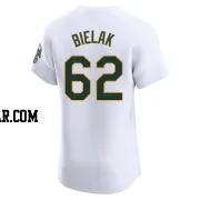 Brandon Bielak Men's Oakland Athletics White Elite Home Jersey