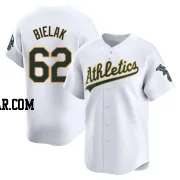 Brandon Bielak Men's Oakland Athletics White Limited Home Jersey