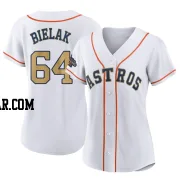 Brandon Bielak Women's Houston Astros Gold Authentic White 2023 Collection Jersey