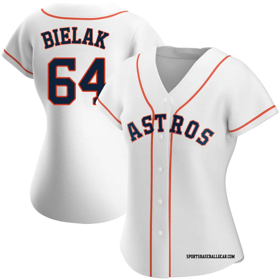 Brandon Bielak Women's Houston Astros White Replica Home Jersey