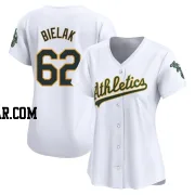 Brandon Bielak Women's Oakland Athletics White Limited Home Jersey