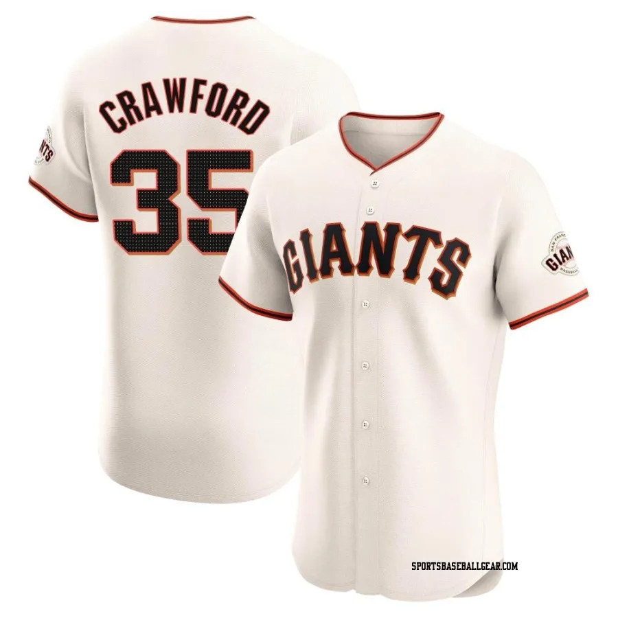 Brandon Crawford Men's San Francisco Giants Cream Elite Home Jersey